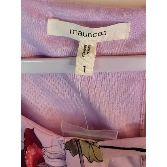 MAURICES Purple Lavender Floral Keyhole Tank Dress Women's Plus Size 1XL 16/18 - Picture 6 of 12